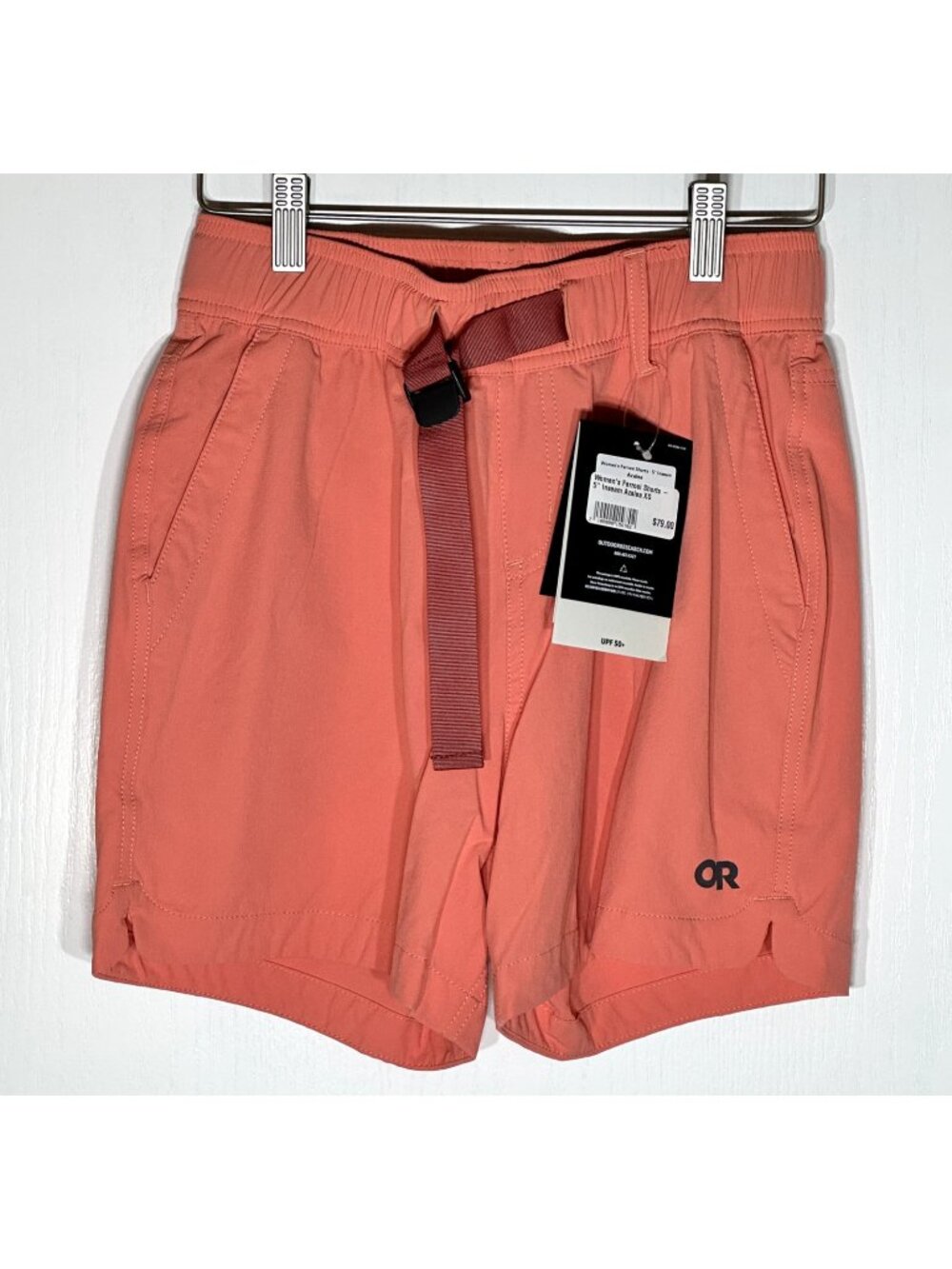 Outdoor Research Women's Size XS Ferrosi Belted Shorts Azalea UPF 50+ - NWT